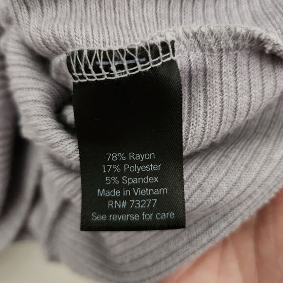 Simply Vera Vera Wang Women's Ribbed Sweater Light Gray Bat Wing Sleeve Size XXL - Picture 6 of 6